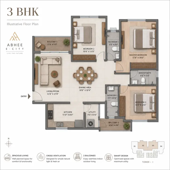 Abhee Electronic City 3bhk Abhee Electronic City 3bhk